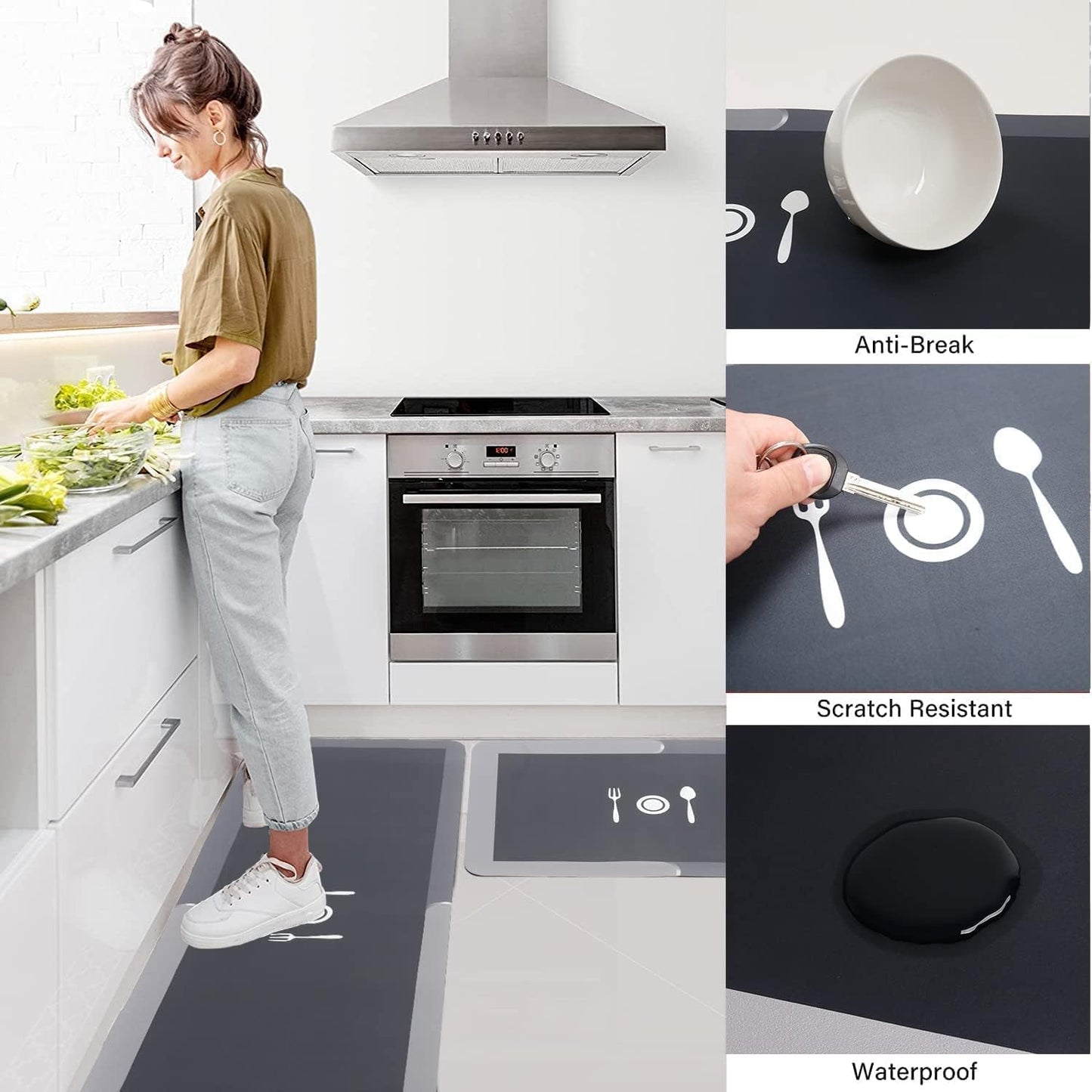 Waterproof Absorbent Kitchen Mat Set
