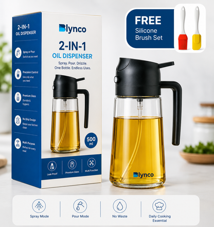 2-in-1 Pour & Spray System with FREE Silicone Basting & Spatula