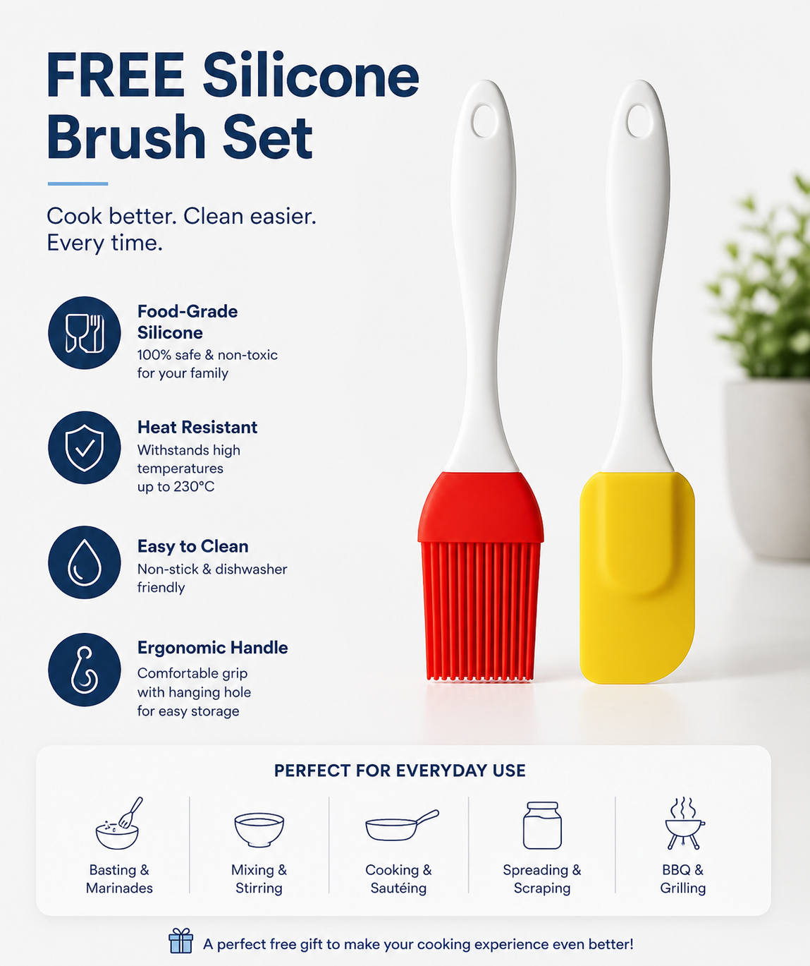 2-in-1 Pour & Spray System with FREE Silicone Basting & Spatula