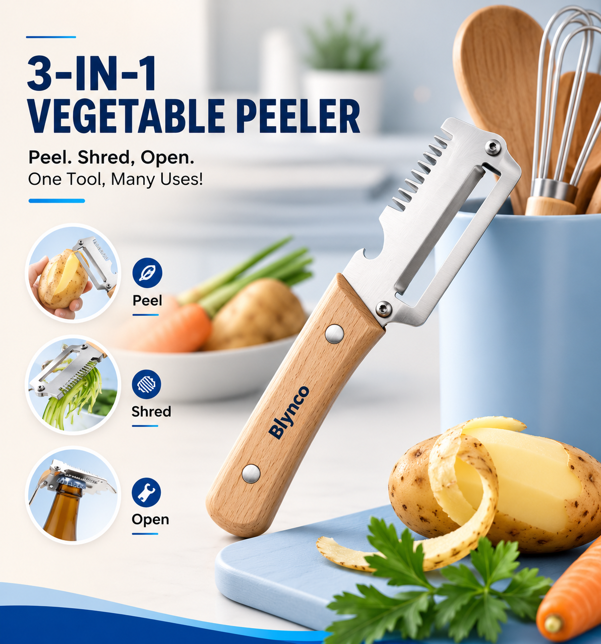 Professional 3-in-1 Vegetable Prep Tool